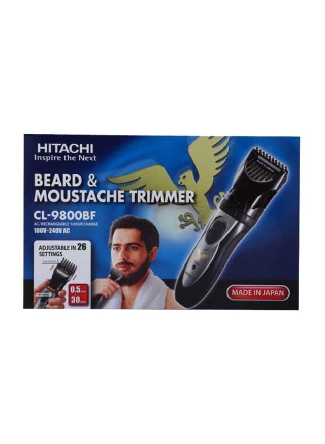 HITACHI Rechargeable Electric Beard Trimmer Black/Grey 46x45x180millimeter