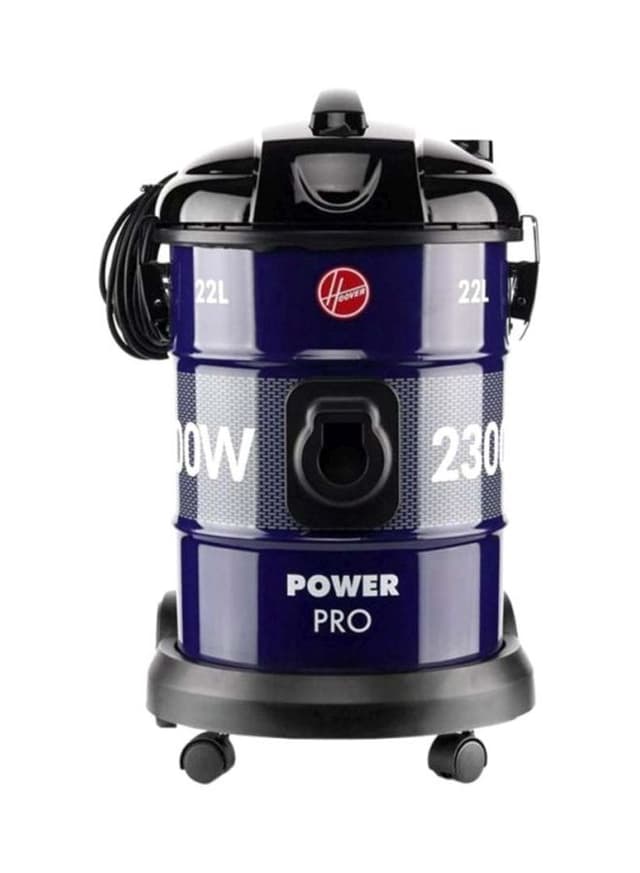 HOOVER Power Pro Tank Drum Vacuum Cleaner 22L 2300W 22 l 2300 W HT85 T3ME Blue/Black