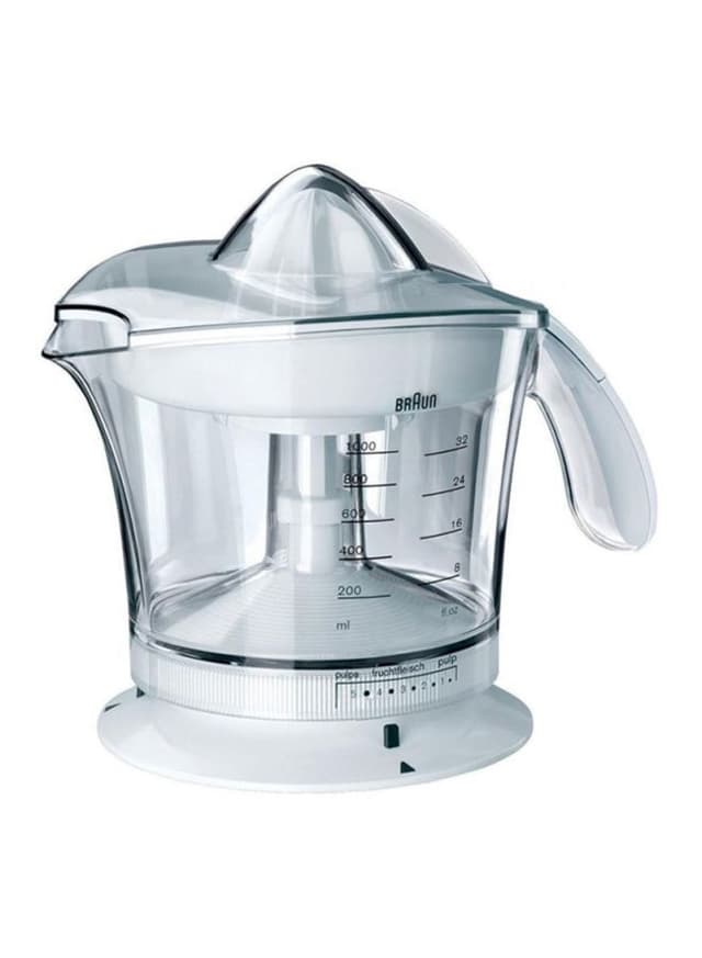 عصارة فواكه كهربائية بسعة 1 لتر -أبيض BRAUN - Multiquick 3 Citrus Juicer MPZ 9