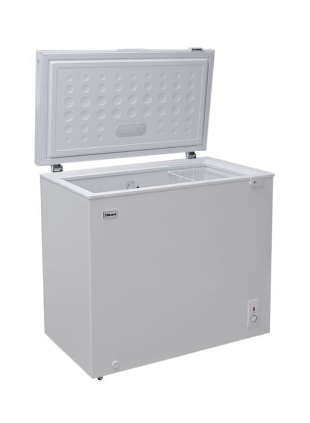 فريزر افقي صغير باب واحد 215 لتر أبيض نوبل Nobel White 215L Single Door Freezer