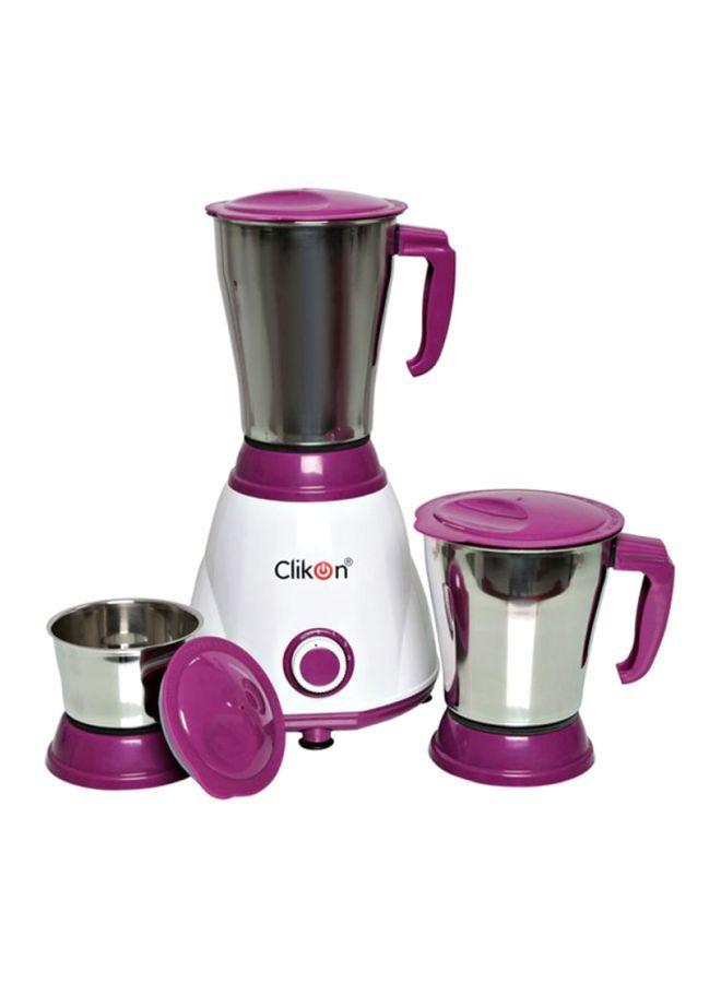 ClikOn 3 In 1 Montex Mixer Grinder 550W 550 W CK2251 Silver/White/Purple