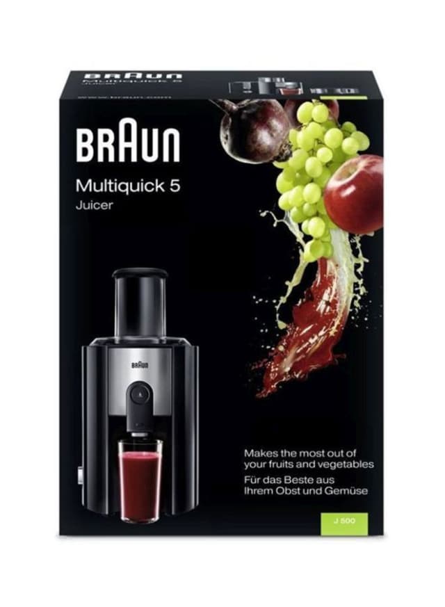 BRAUN Countertop Juicer Blender 900 W J500 Black/Silver