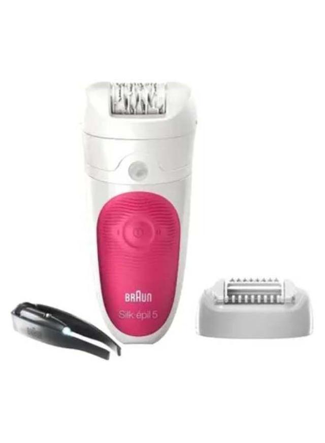 براون لازالة الشعر ( قابل للشحن ) - ابيض / وردي BRAUN - Silk-Epil 5 Epilator - SW1hZ2U6Mjg2NDI2