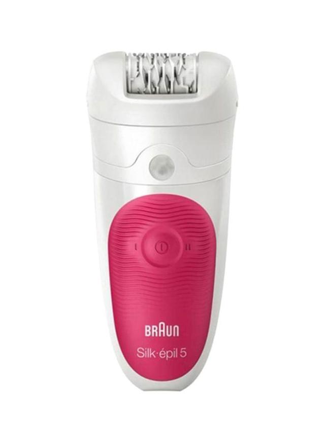 براون لازالة الشعر ( قابل للشحن ) - ابيض / وردي BRAUN - Silk-Epil 5 Epilator - SW1hZ2U6Mjg2NDM4