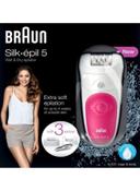 براون لازالة الشعر ( قابل للشحن ) - ابيض / وردي BRAUN - Silk-Epil 5 Epilator - SW1hZ2U6Mjg2NDQ0