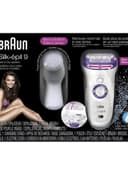 BRAUN Silk Epil 9 Wet And Dry Cordless Electric Hair Removal Epilator Purple/White