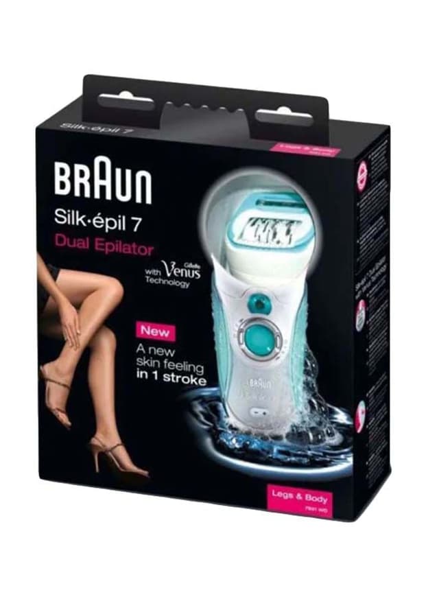 BRAUN Silk Epil Wet And Dry Hair Removal Epilator White/Green
