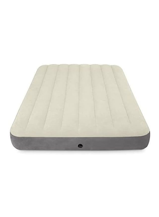 سرير هوائي بيج ورمادي انتكس Intex Deluxe Single High Airbed Combination Beige/Grey 137x191x25cm