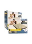 سرير هوائي بيج ورمادي انتكس Intex Deluxe Single High Airbed Combination Beige/Grey 137x191x25cm