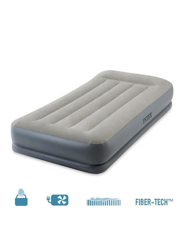 سرير هوائي مع مضخة هواء كهربائية  INTEX Twin Dura-Beam Rest Mid-Rise Airbed