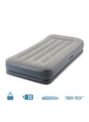 سرير هوائي مع مضخة هواء كهربائية  INTEX Twin Dura-Beam Rest Mid-Rise Airbed