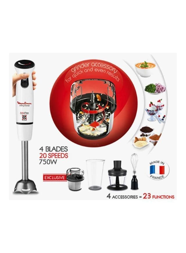 Moulinex Hand Blender And Grinder 750w 750 W Dd86c127 White/Black