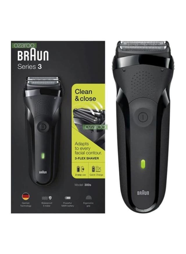 ماكينة حلاقة كهربائية ( للرجال ) - أسود BRAUN - Rechargeable Wet And Dry Electric Shaver Series 3