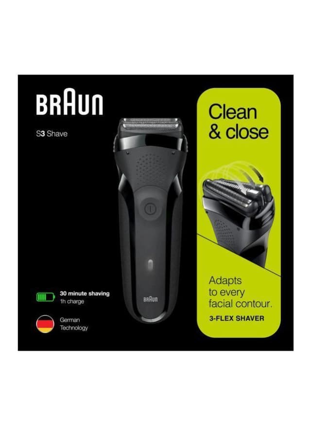 ماكينة حلاقة كهربائية ( للرجال ) - أسود BRAUN - Rechargeable Wet And Dry Electric Shaver Series 3