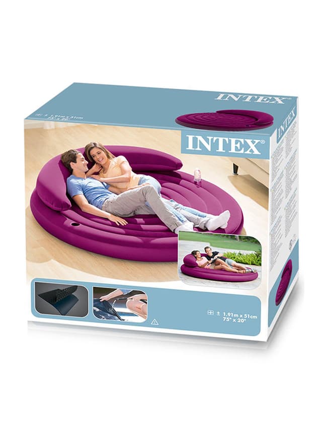 INTEX Ultra Daybed Lounge Airbed With Pump Purple 191 x 53cm