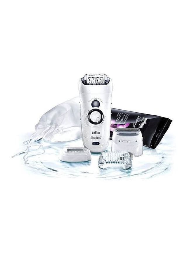 براون لازالة الشعر ( قابل للشحن ) - اسود / ابيض BRAUN - Silk Epil Wet And Dry Electric Epilator