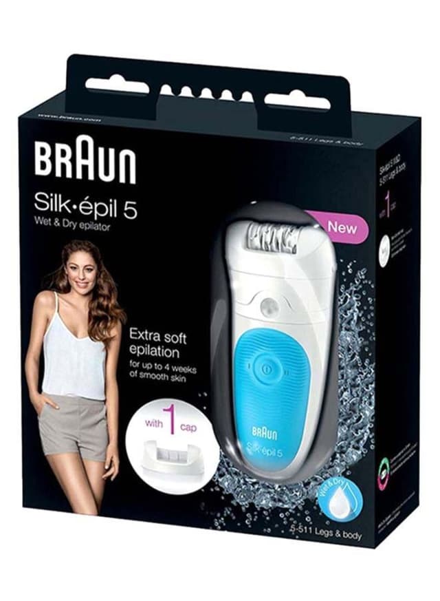 BRAUN Silk Epil Wet And Dry Epilator Kit White/Blue