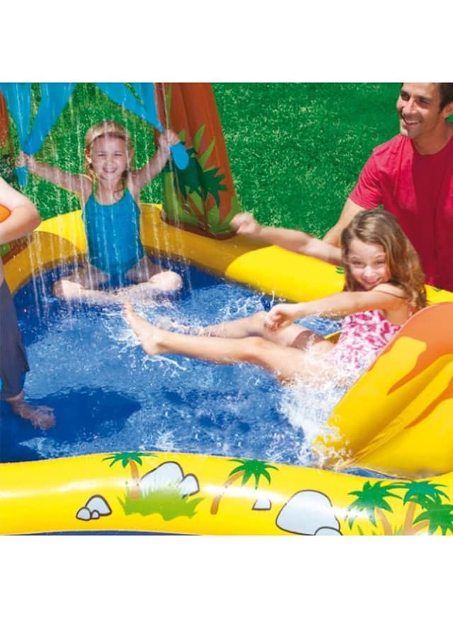 INTEX Dinosaur Play Center Inflatable Swimming Pool 57444EP 98.03x75.2x42.9cm