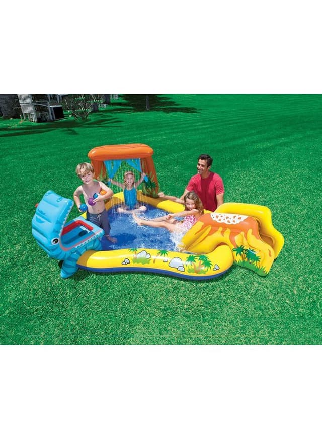 INTEX Dinosaur Play Center Inflatable Swimming Pool 57444EP 98.03x75.2x42.9cm