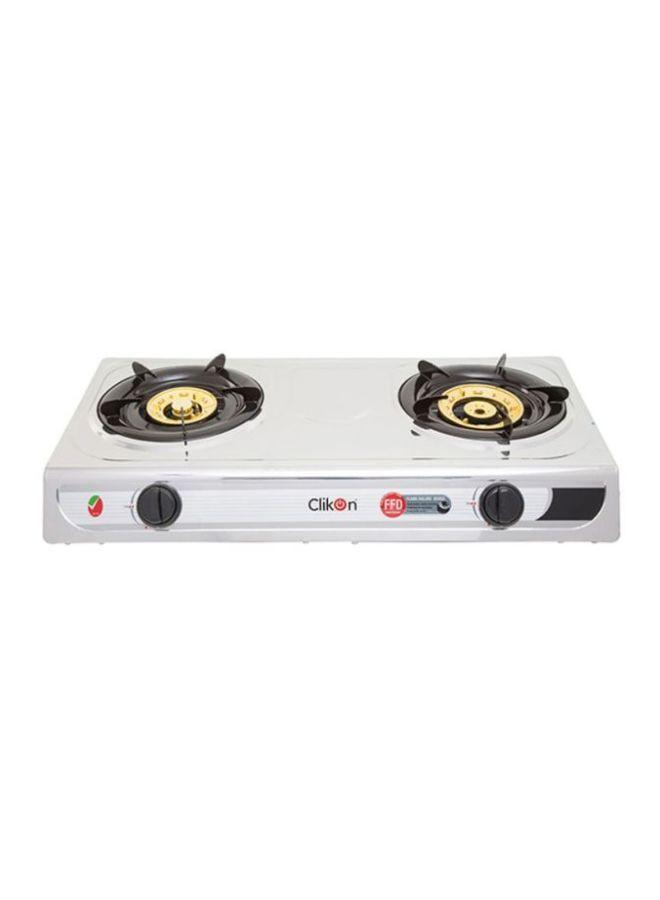 ClikOn Double Burner Gas Stove CK2141 SD Silver