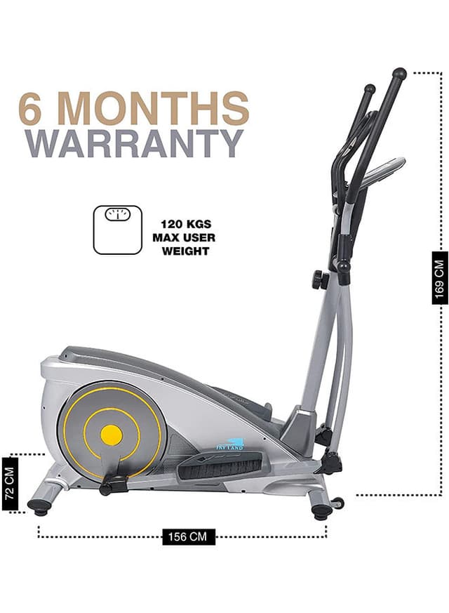 جهاز الاليبتيكال بشاشة رقمية فضي سكاي لاند SkyLand Silver Digital screen Magnetic Elliptical Bike