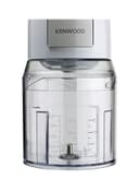 فرامة لحمة وخضار وعاء زجاجي وشفرات رباعية 400 وات من كينوود لون شفاف وأبيض Kenwood Chopper With Mincer Grinder Function Glass Bowl And Quad Blade 400 W Ch 550 White/Clear