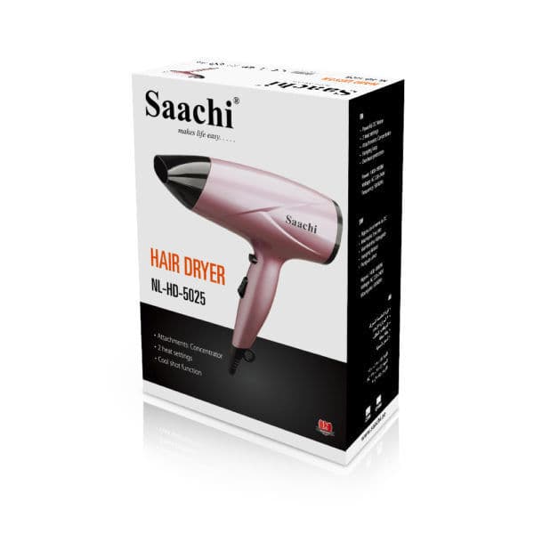 Saachi Professional Hair Dryer Light Pink/Black