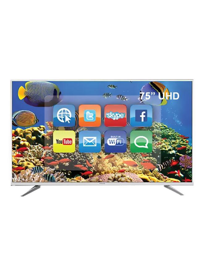 NIKAI 75 Inch UHD Smart TV UHD75SLEDT Silver