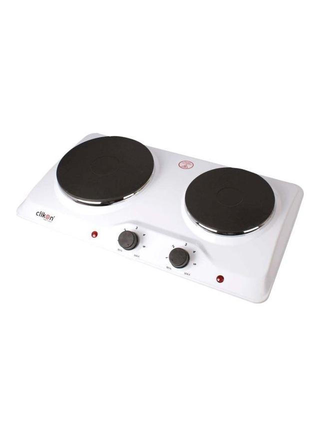 ClikOn Electric Corded Double Hot Plate Ck4353 White/Black - SW1hZ2U6MjU3ODk2