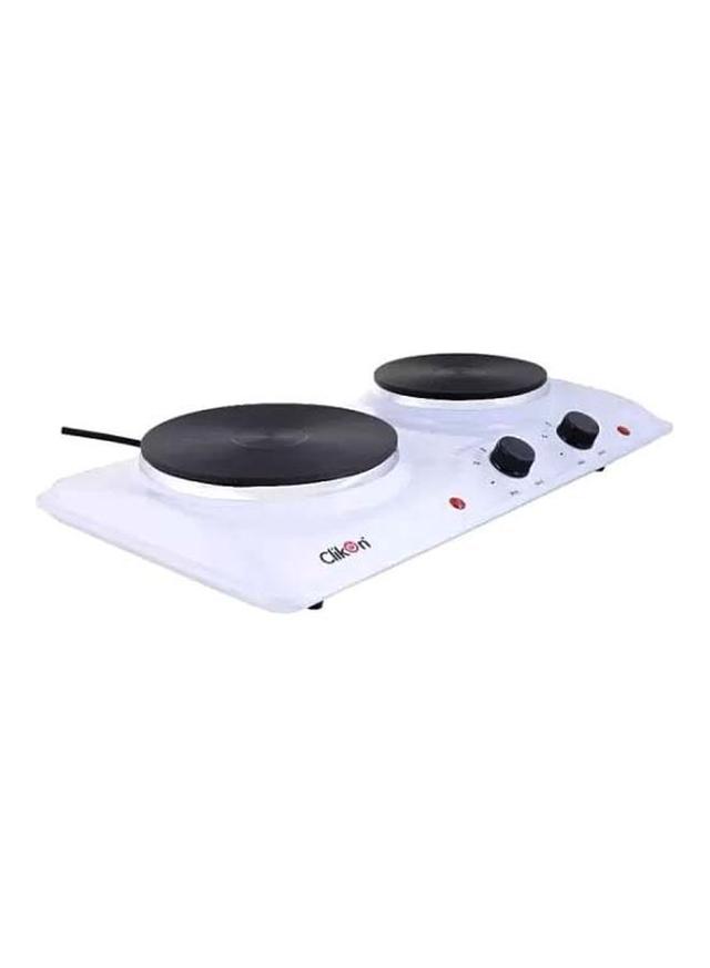 ClikOn Electric Corded Double Hot Plate Ck4353 White/Black - SW1hZ2U6MjU3ODk4