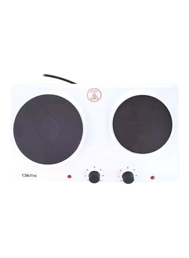 ClikOn Electric Corded Double Hot Plate Ck4353 White/Black - SW1hZ2U6MjU3ODky
