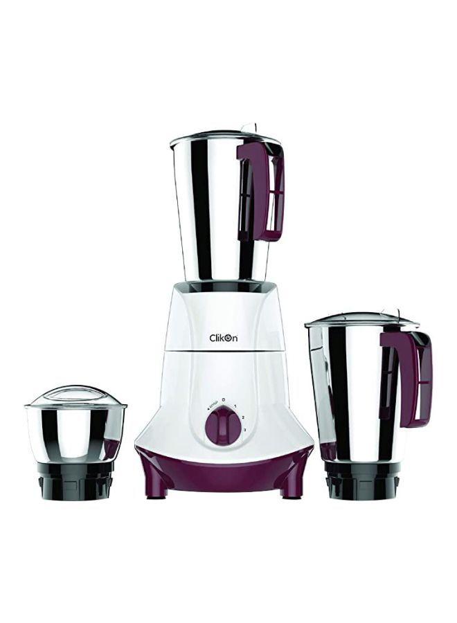 ClikOn 3 In 1 Electric Mixer Grinder 550W 550 W CK2296 Purple/White/Silver