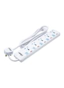 ClikOn 5 Way Extension Socket White/Blue 5meter