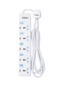 ClikOn 5 Way Extension Socket White/Blue 5meter