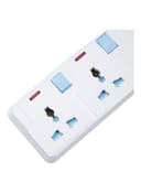 ClikOn 5 Way Extension Socket White/Blue 5meter
