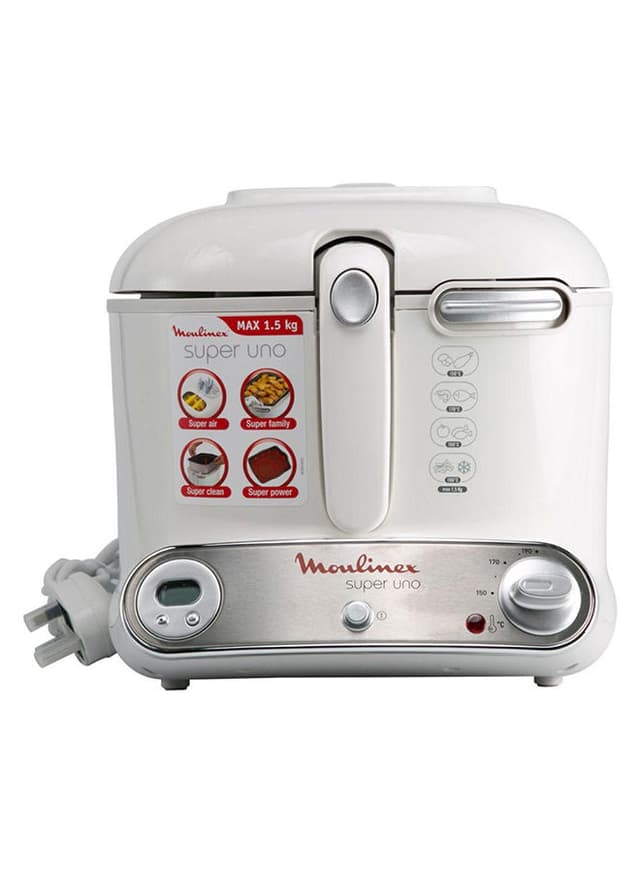 قلاية هوائيه 2.2 لتر 1650 واط أبيض مولينكس Moulinex Deep Fryer 2.2l 1650w 2.2 L 1650 W Am302127 White