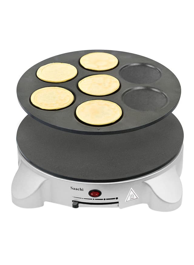 جهاز صنع البان كيك و الكريب 1400 واط Saachi - 2-In-1 Pancake And Rigag/Crepe Maker 