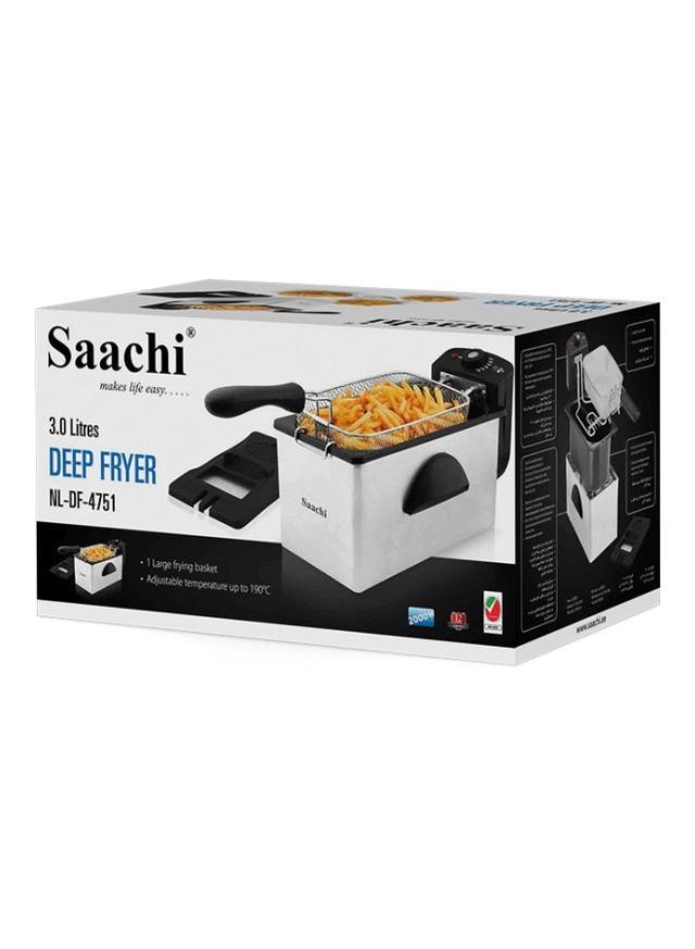 Saachi Deep Fryer 3.0L 2000W 3 l 2000 W NL DF 4751 ST Silver/Black - SW1hZ2U6MjYyNjM1