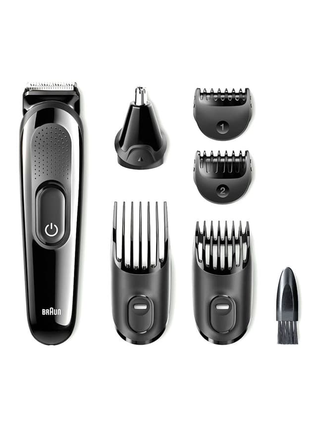 BRAUN 6 In 1 Face And Head Trimming Kit Black