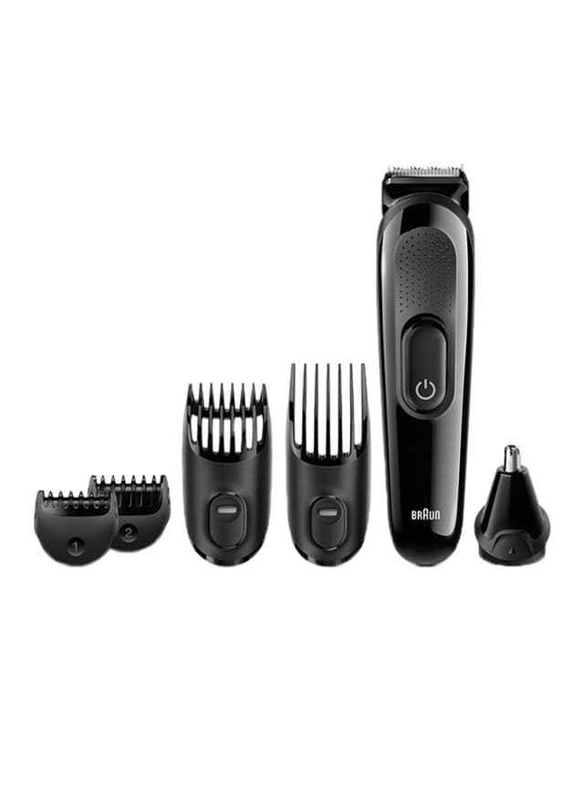 BRAUN 6 In 1 Face And Head Trimming Kit Black