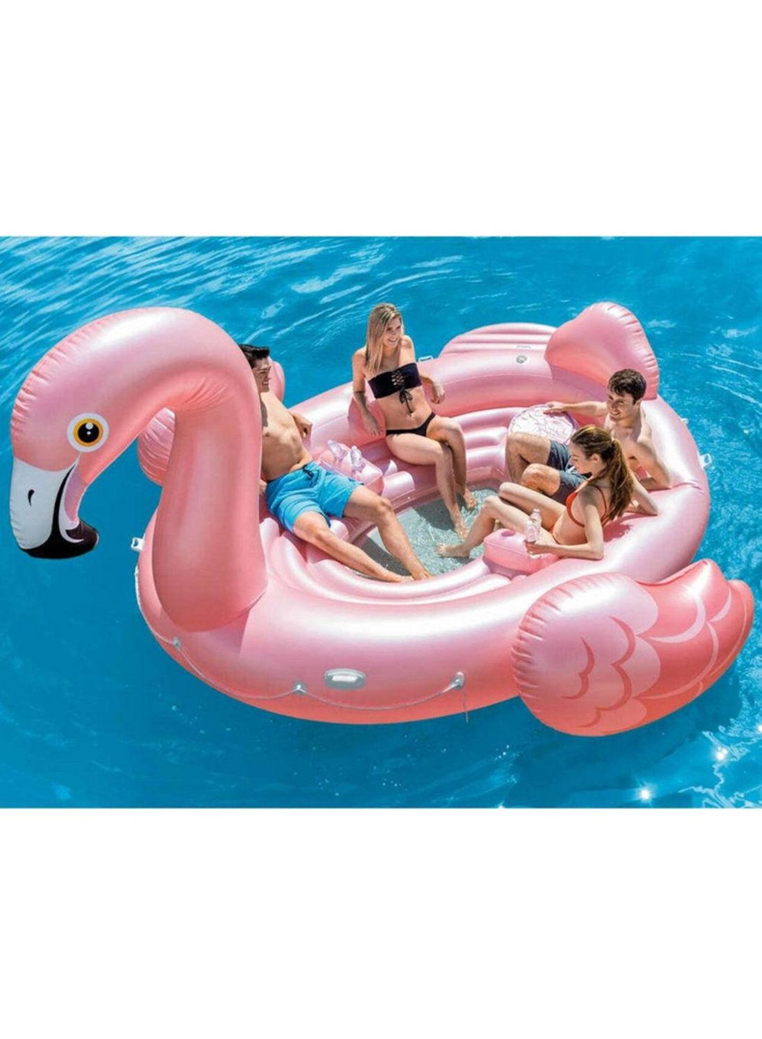 عوامة سباحة قابلة للنفخ بتصميم طائر فلامينجو 163x315x358 سم | Mega Flamingo Inflatable Pool Float