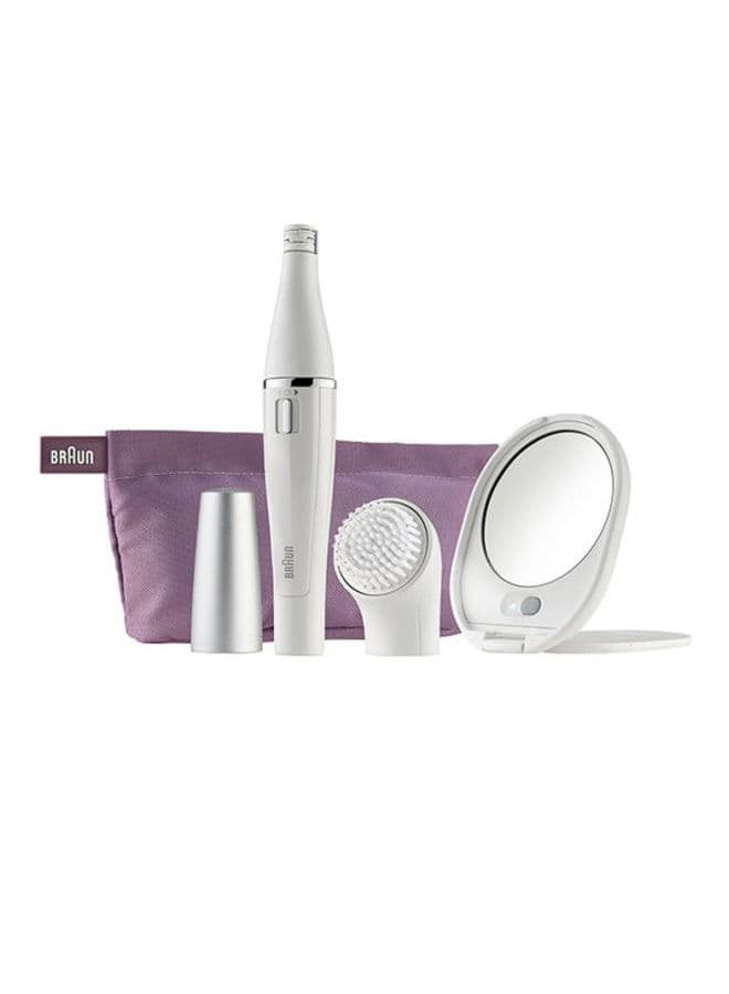 جهاز ازالة الشعر ( براون ) - أبيض BRAUN - Face 830 Premium Edition Facial Epilator And Cleansing Brush With Micro-Oscillations