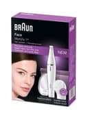 BRAUN Face 830 Premium Edition Facial Epilator And Cleansing Brush With Micro Oscillations White/Silver