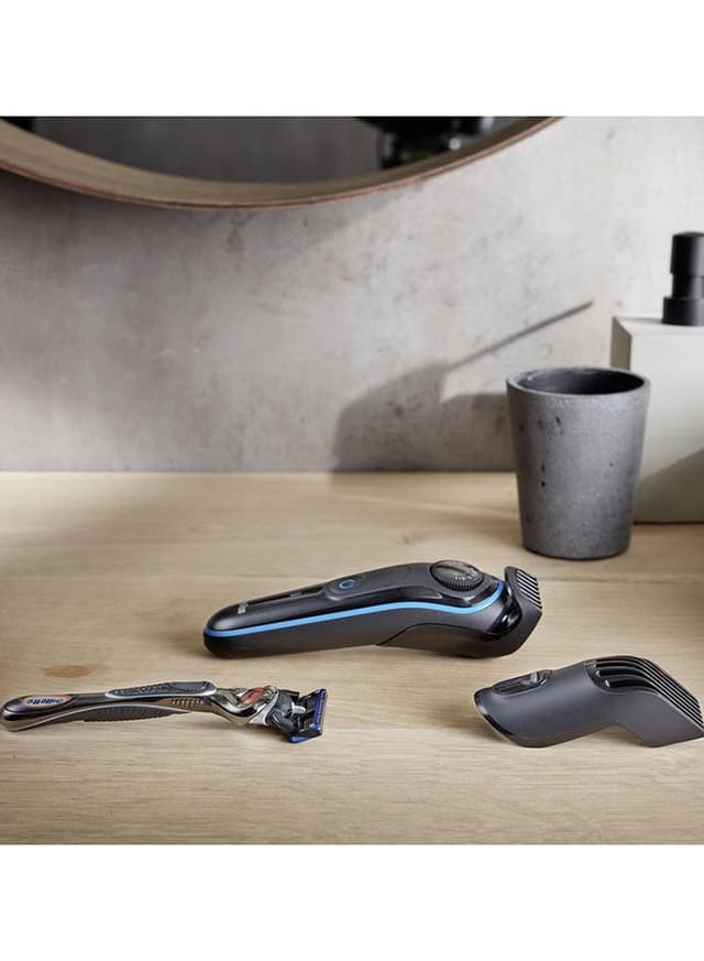 BRAUN BT 3040 Beard Trimmer With Fusion Pro Glide Manual Razor Black 1Piece