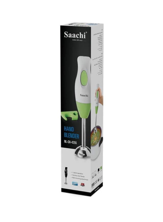 Saachi Hand Blender With Wall Mounting Attachment 200 W NL CH 4255 GN White/Green/Silver