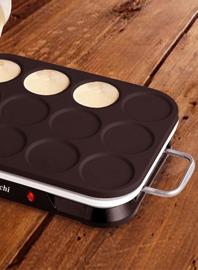 جهاز صنع البان كيك و الكريب 1600 واط Saachi - 2-in-1 Pancake And Mini Crepe Maker