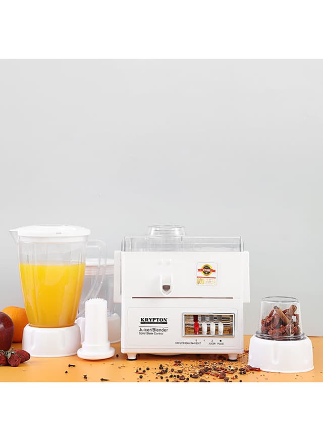 Krypton 4 in 1 Juicer and Food Processor, Blender, Chopper & Grinder with KNB6021 White