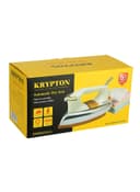 Krypton Automatic Dry Iron With Non Stick Golden Teflon Soleplate & Adjustable Thermostat Control Indicator Light 1200 W KNDI6032 White