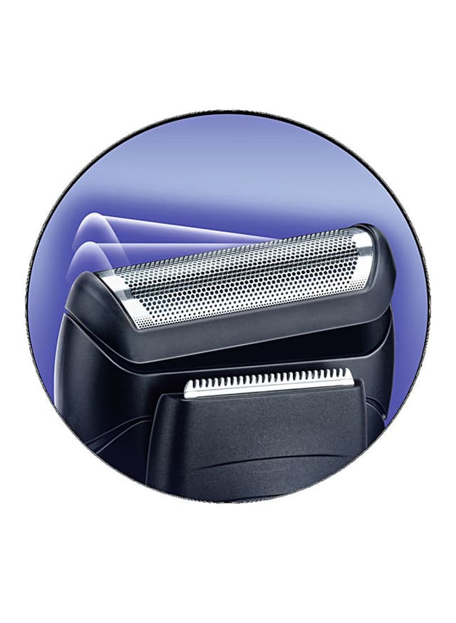 ماكينة تنعيم ذقن قابلة للشحن أسود وأزرق براون Braun Black/Blue Waterproof Hair Shaver