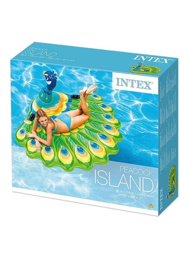 عوامة سباحة على شكل طاووس  INTEX Peacock Island Floating Raft 57250